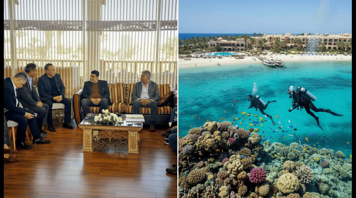 وزير السياحة المصري يجتمع مع أعضاء غرفة الغوص والأنشطة البحرية في شرم الشيخ لبحث تطوير سياحة الغوص في البحر الأحمر