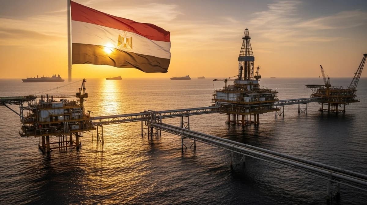 منصة لاستخراج الغاز الطبيعي في البحر المتوسط ضمن جهود مصر لتعزيز أمن الطاقة وزيادة الإنتاج