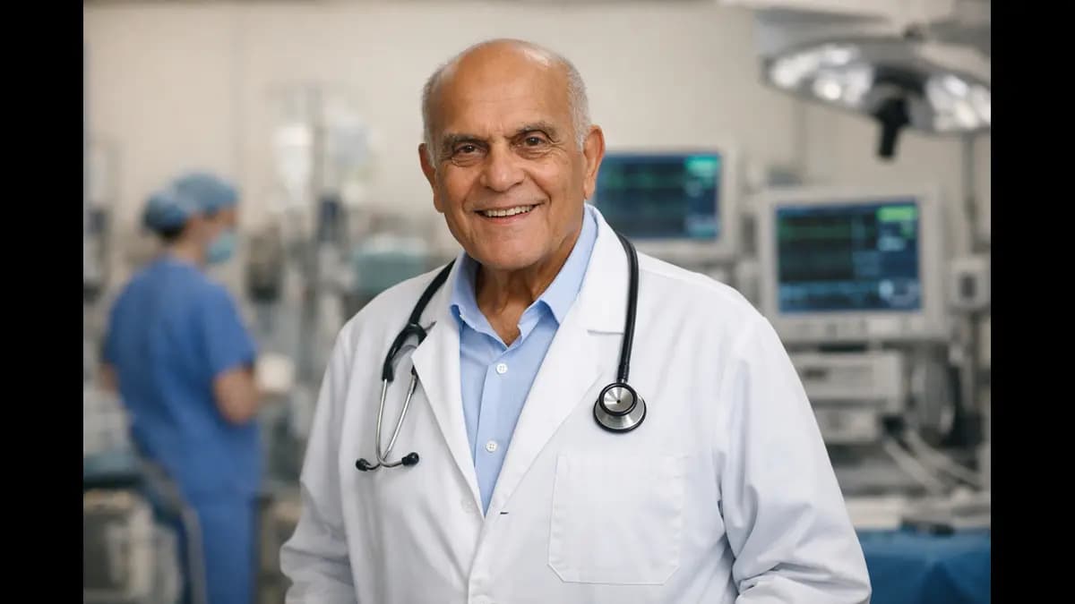 جراح القلب العالمي مجدي يعقوب داخل مركز أسوان للقلب أثناء عمله الطبي