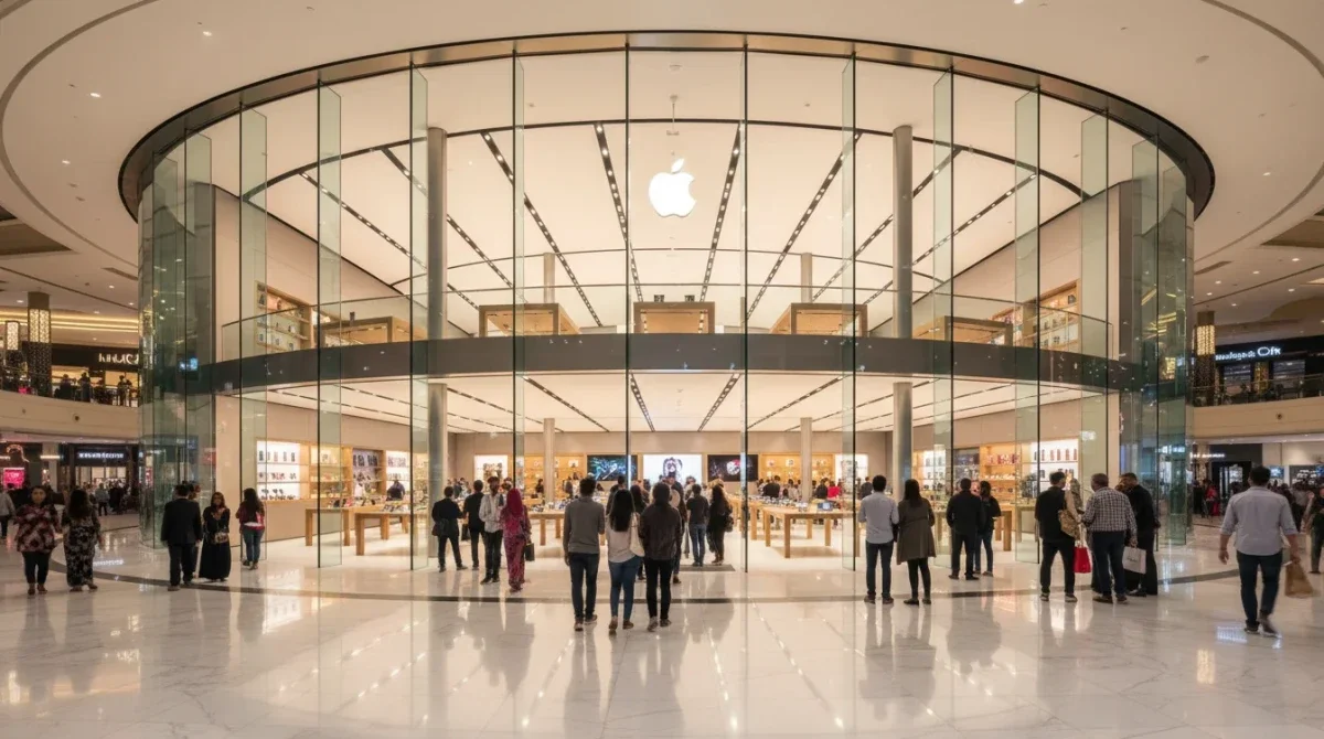 متجر أبل في الإمارات بعد إعادة افتتاحه واستقبال العملاء