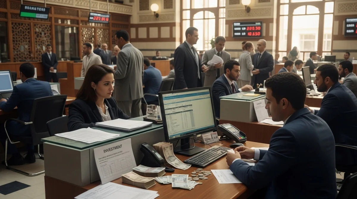 مشهد يعكس تعامل المواطنين مع خدمات مالية داخل مكاتب البريد ضمن طرح سند المواطن للاستثمار