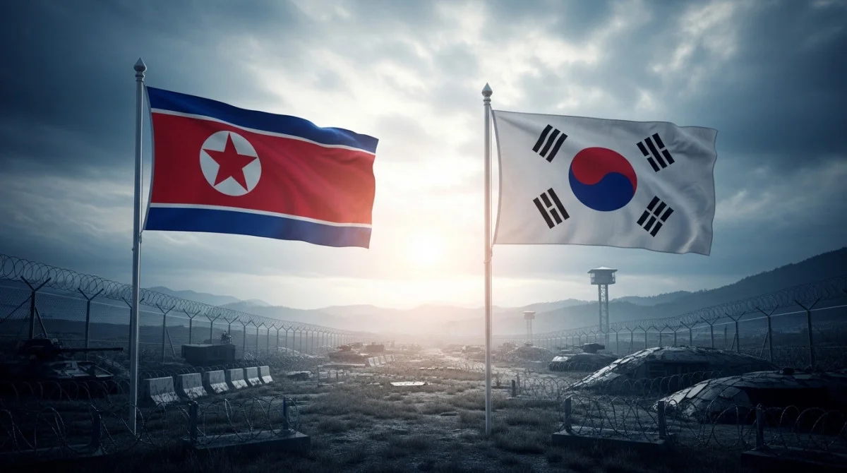 تجسيد بصري للتوتر بين كوريا الشمالية والجنوبية مع إشارات تهدئة محتملة