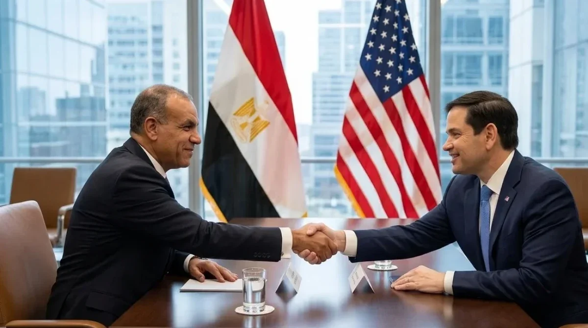 لقاء دبلوماسي بين مسؤولين من مصر والولايات المتحدة لمناقشة الأزمة الإقليمية