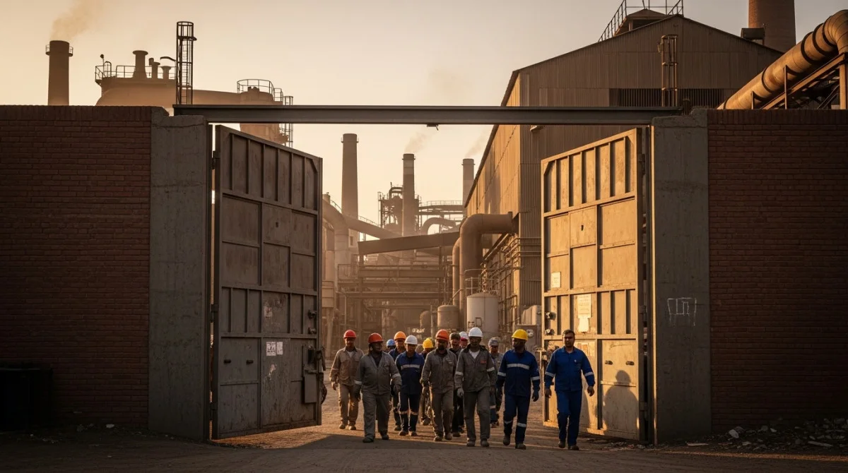 مصانع المنطقة الصناعية بجمصة أثناء جهود إعادة التشغيل ودعم الاستثمار الصناعي