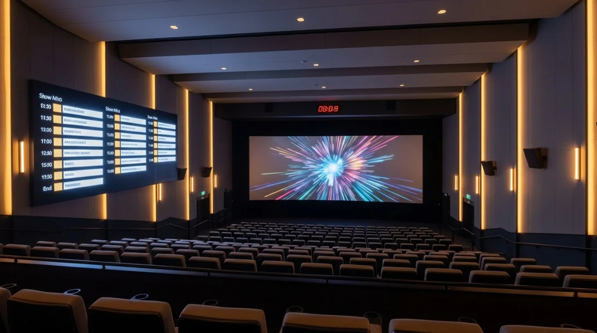 قاعة سينما حديثة تعرض جدول مواعيد الحفلات بعد تعديل أوقات العمل في مصر