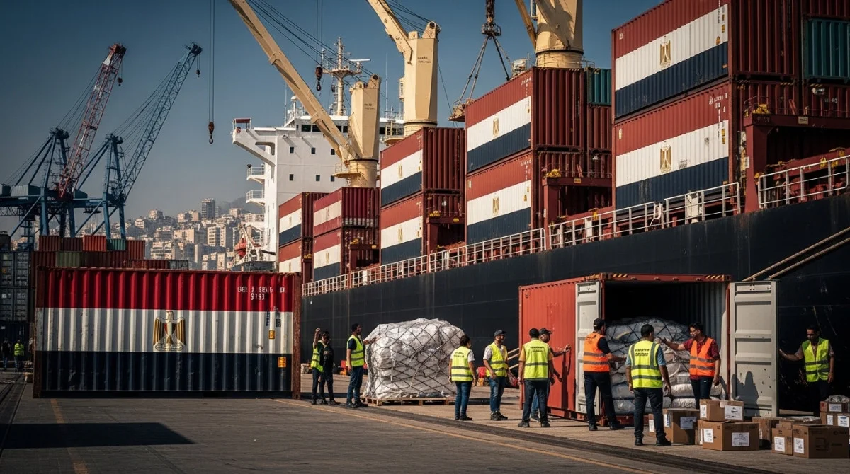 وصول مساعدات مصرية إنسانية إلى بيروت لدعم الشعب اللبناني