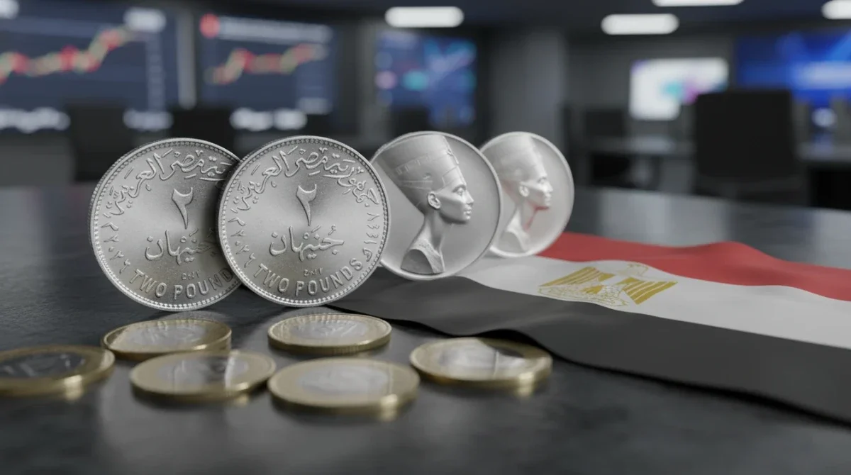 عملات معدنية مصرية تشمل الجنيه وفئة 2 جنيه الجديدة ضمن تطوير النظام النقدي