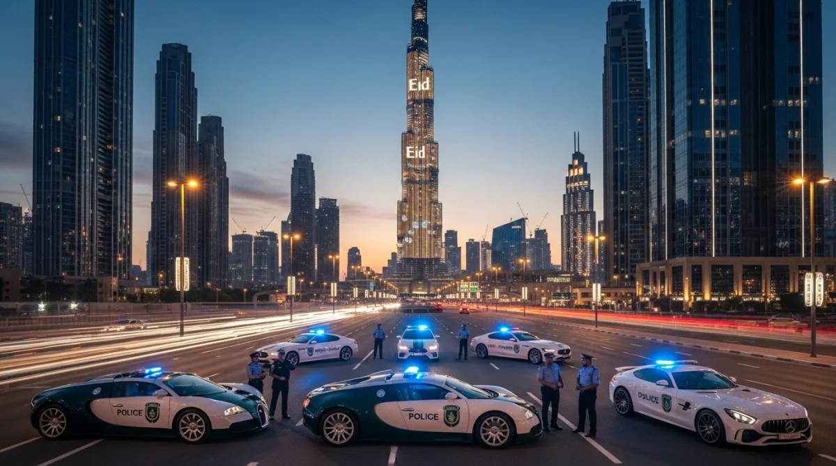 انتشار أمني في دبي قبل عيد الفطر لضمان السلامة والتنظيم