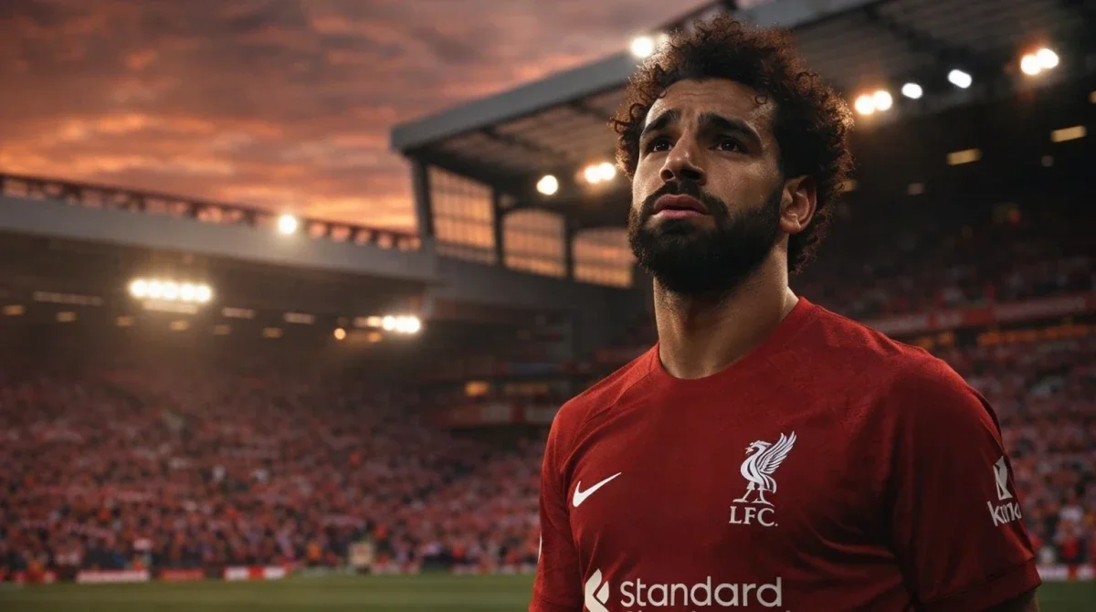 محمد صلاح في ملعب انفيلد خلال لحظة وداع مؤثرة