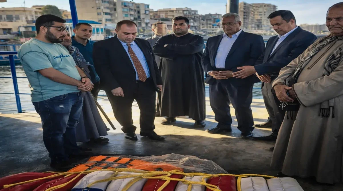 انتشال سيارة من نهر النيل في حادث سقوط بعبارة المراغة بمحافظة سوهاج