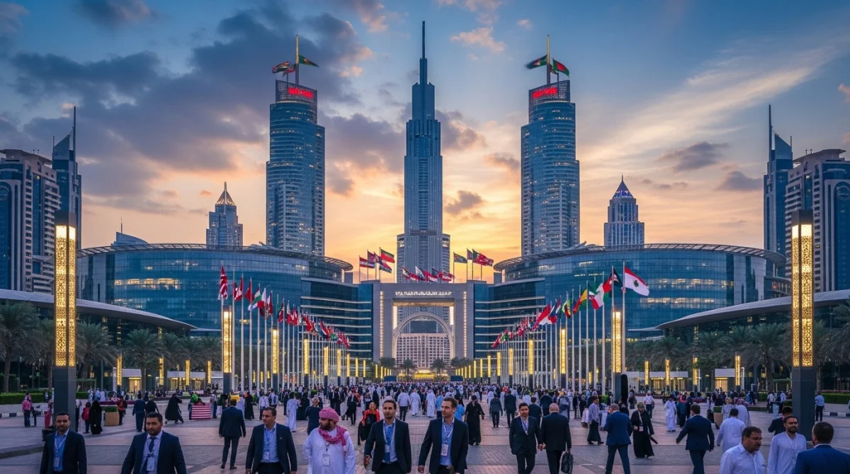 مركز دبي التجاري العالمي خلال فعاليات دولية كبرى تعكس نمو قطاع المعارض والمؤتمرات في دبي