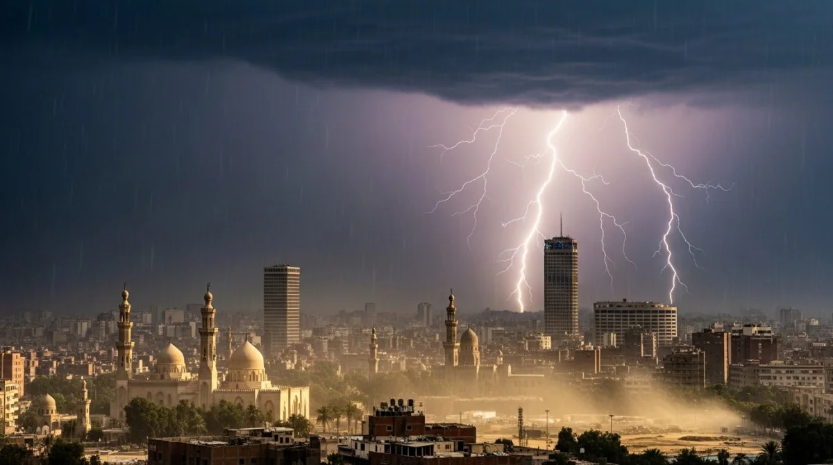 سحب رعدية وأمطار غزيرة تضرب أجواء مصر
