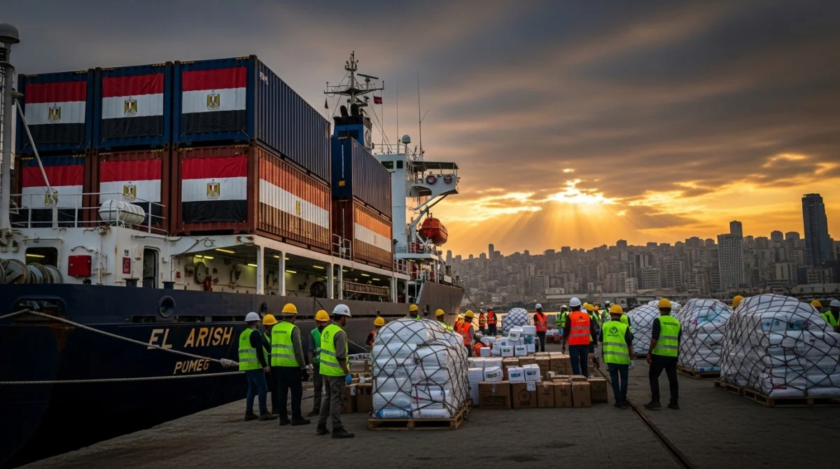 وصول مساعدات مصرية عاجلة إلى لبنان